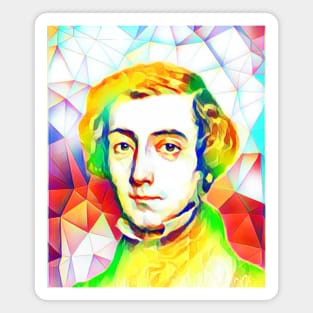 Alexis de Tocqueville Colourful Portrait | Alexis de Tocqueville Artwork 11 Magnet